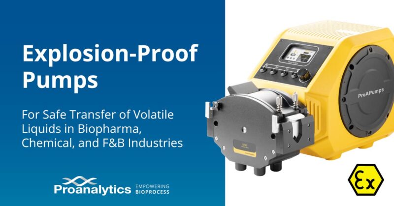 Explosion-proof pump used in chemical and biopharma environments