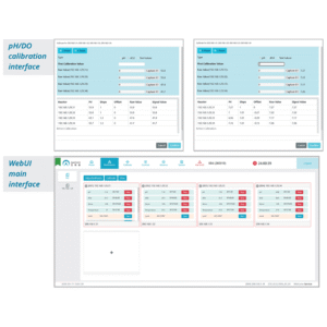 Multimini pH/DO calibration interface and WebUI main interface